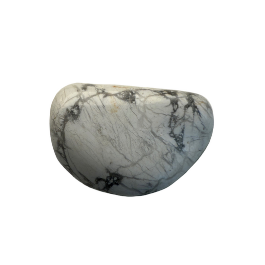 Marbled stone on a white background