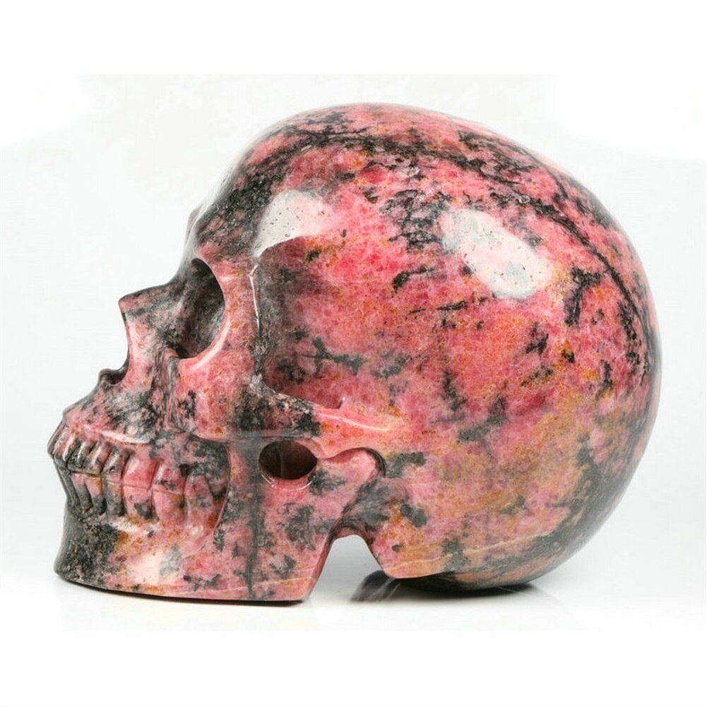 Black Rhodonite Crystal Skull