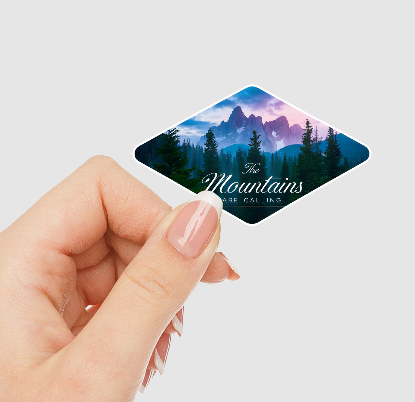 The Mountains Are Calling Vinyl Sticker