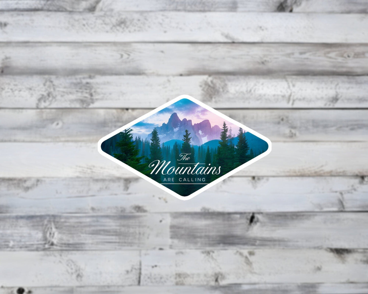 The Mountains Are Calling Vinyl Sticker