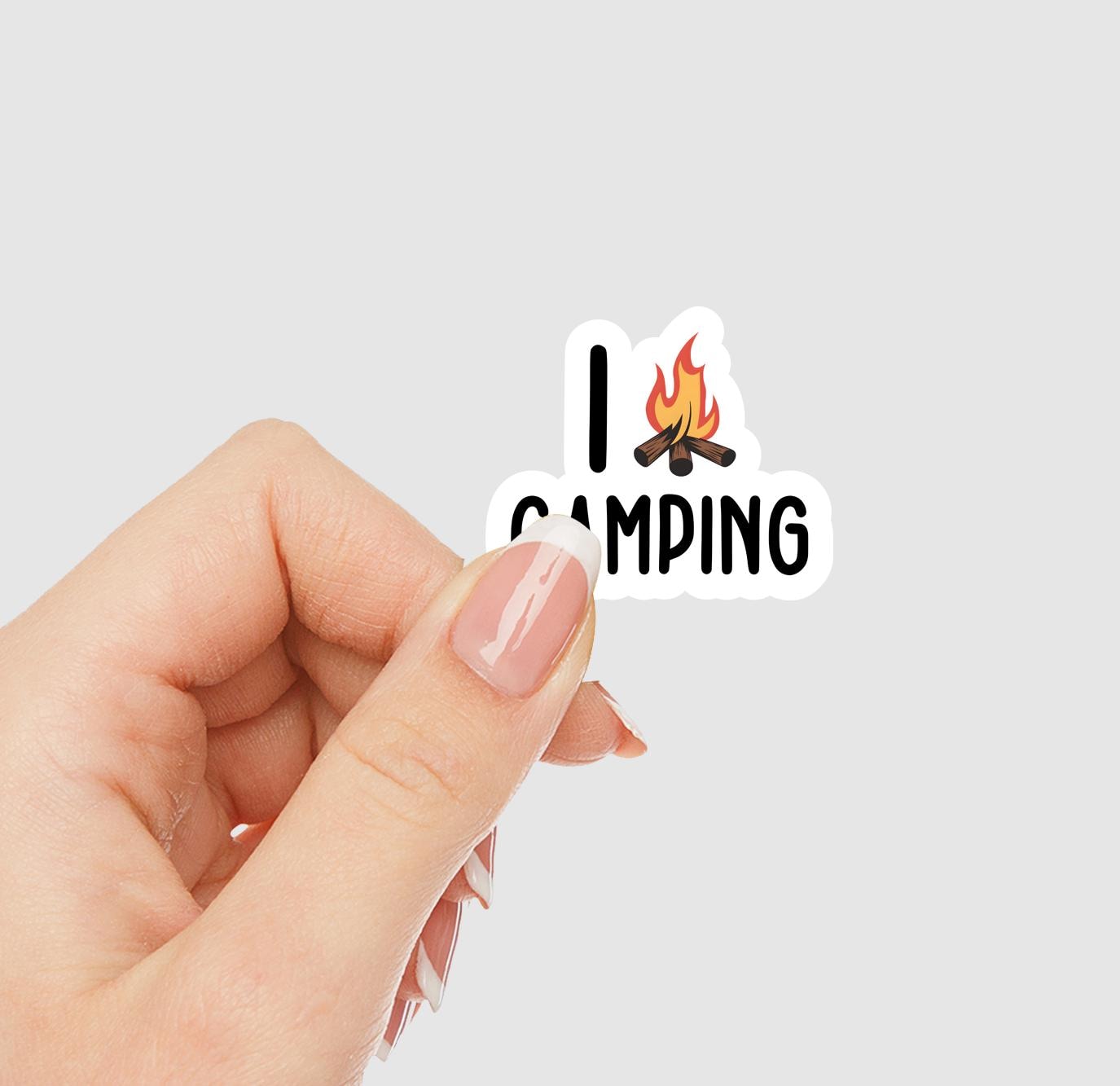 I Love Camping Vinyl Sticker