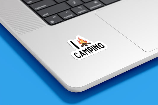 I Love Camping Vinyl Sticker