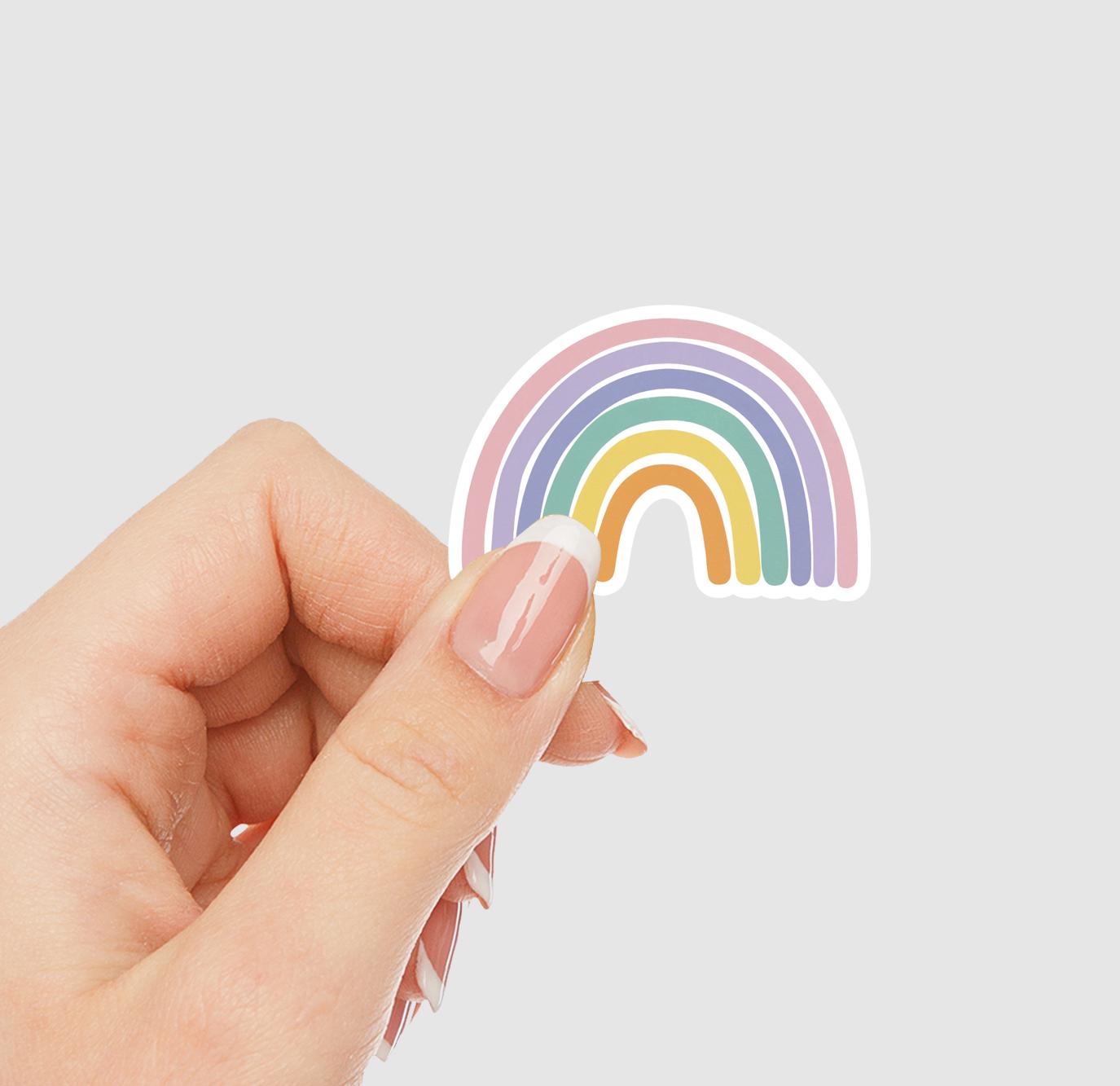 Vibrant Pastel Rainbow Vinyl Sticker