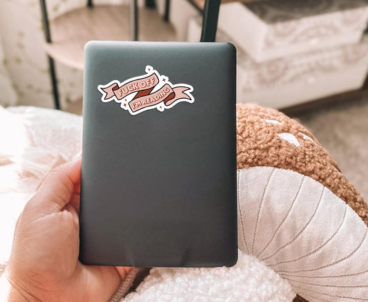 Fuck Off I'm Reading Vinyl Sticker