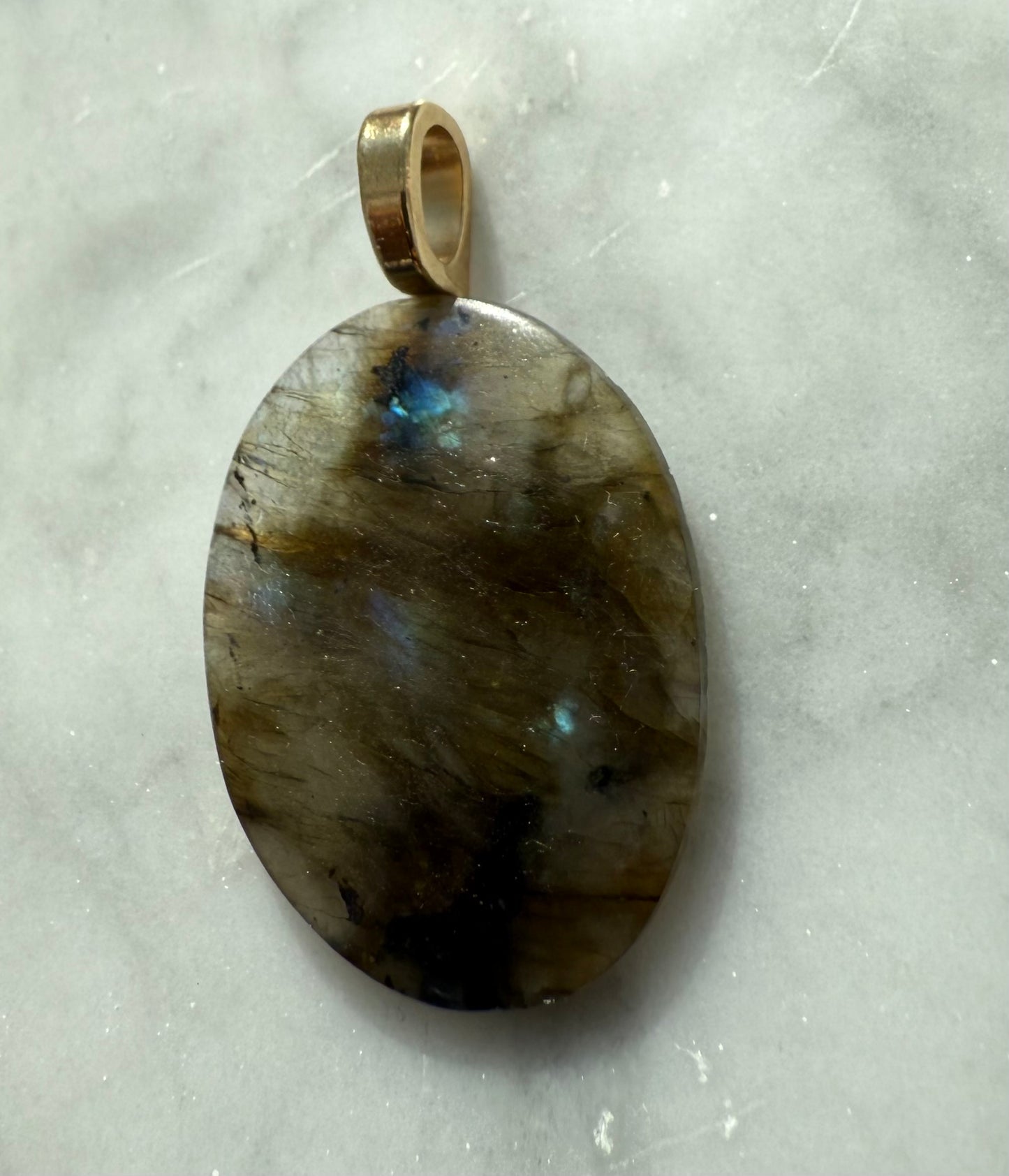 Mystic Ascension Labradorite Cabochon Pendant