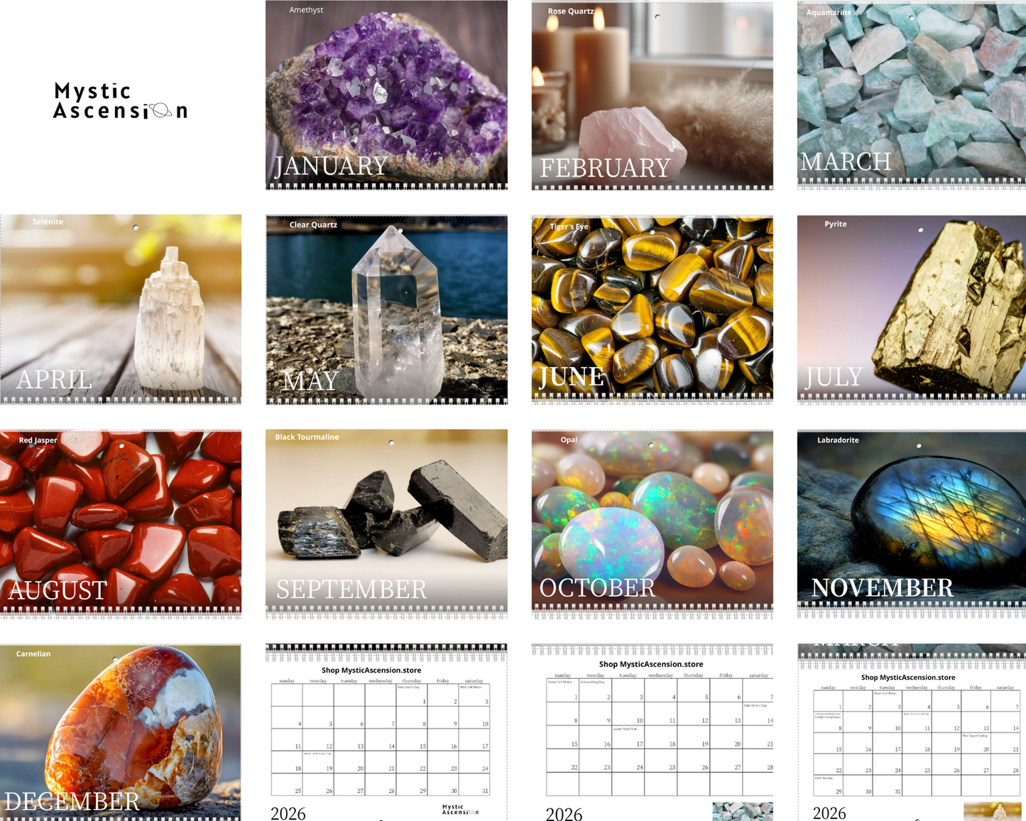 2026 Crystal Wall Calendar