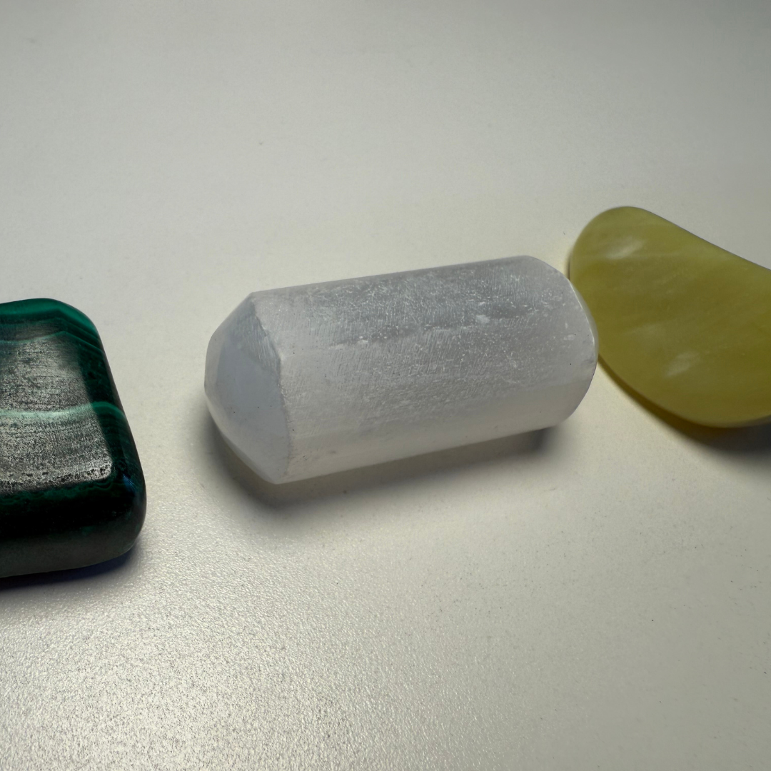 Selenite Cylinder Tumbled Stone