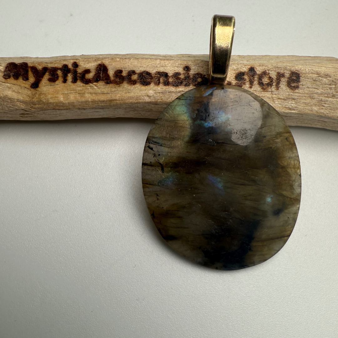 Mystic Ascension Labradorite Cabochon Pendant