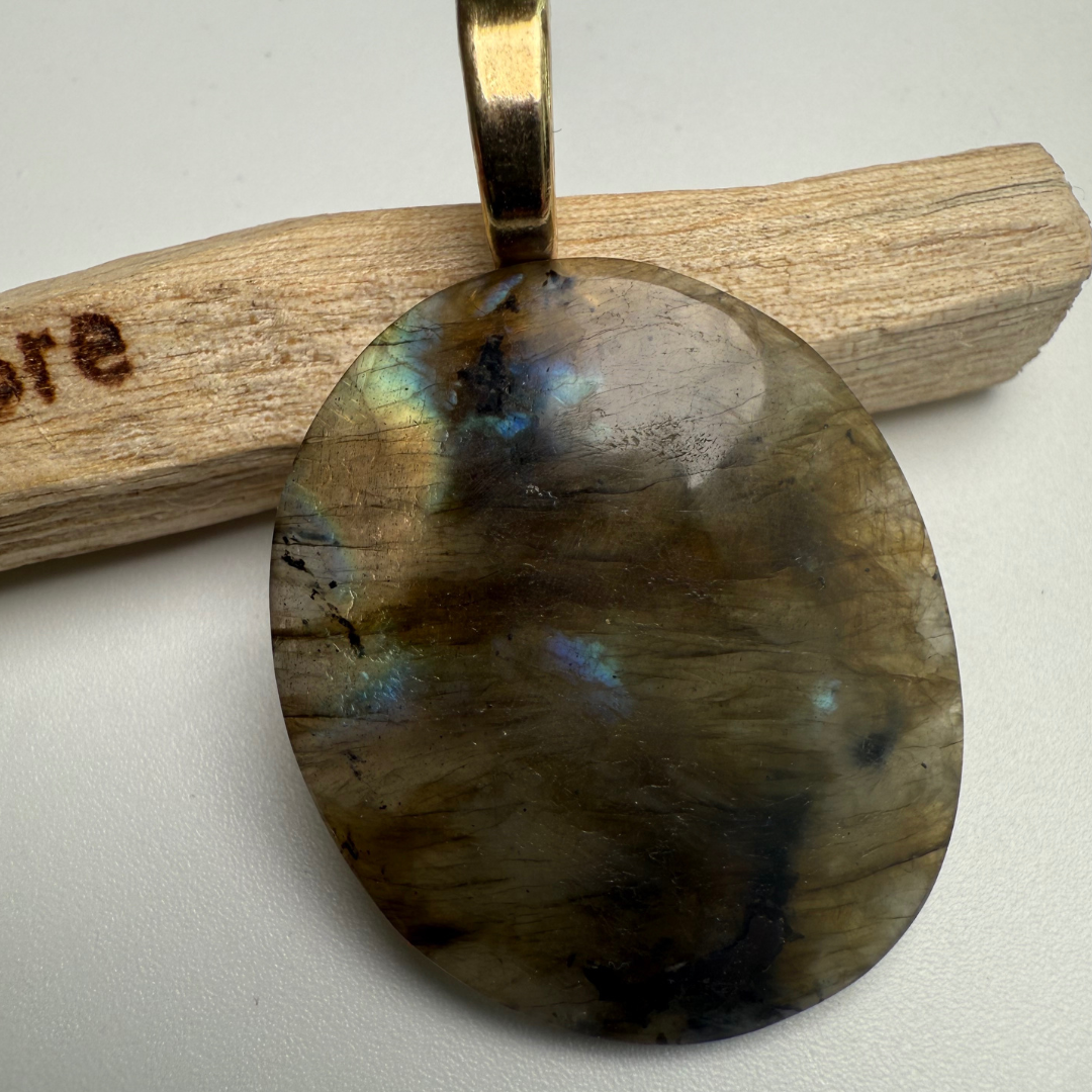 Mystic Ascension Labradorite Cabochon Pendant
