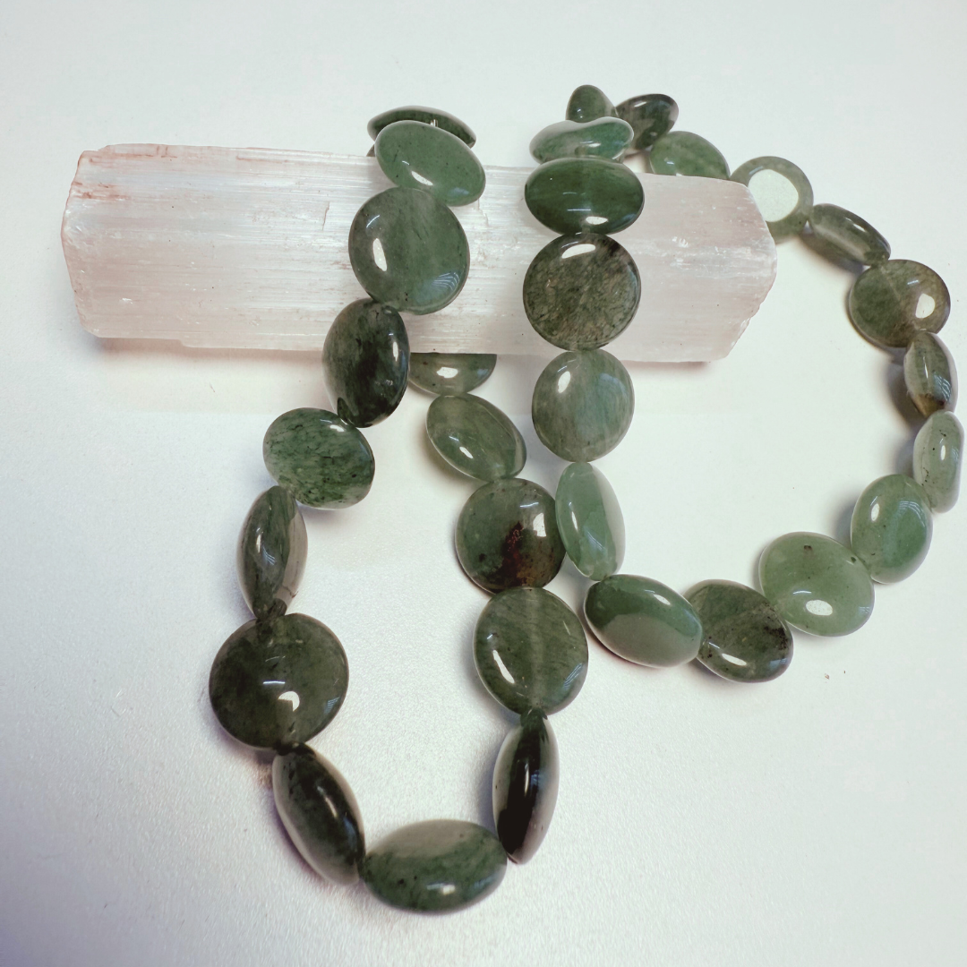Mystic Ascension Green Aventurine Beaded Elastic Stretch Bracelet
