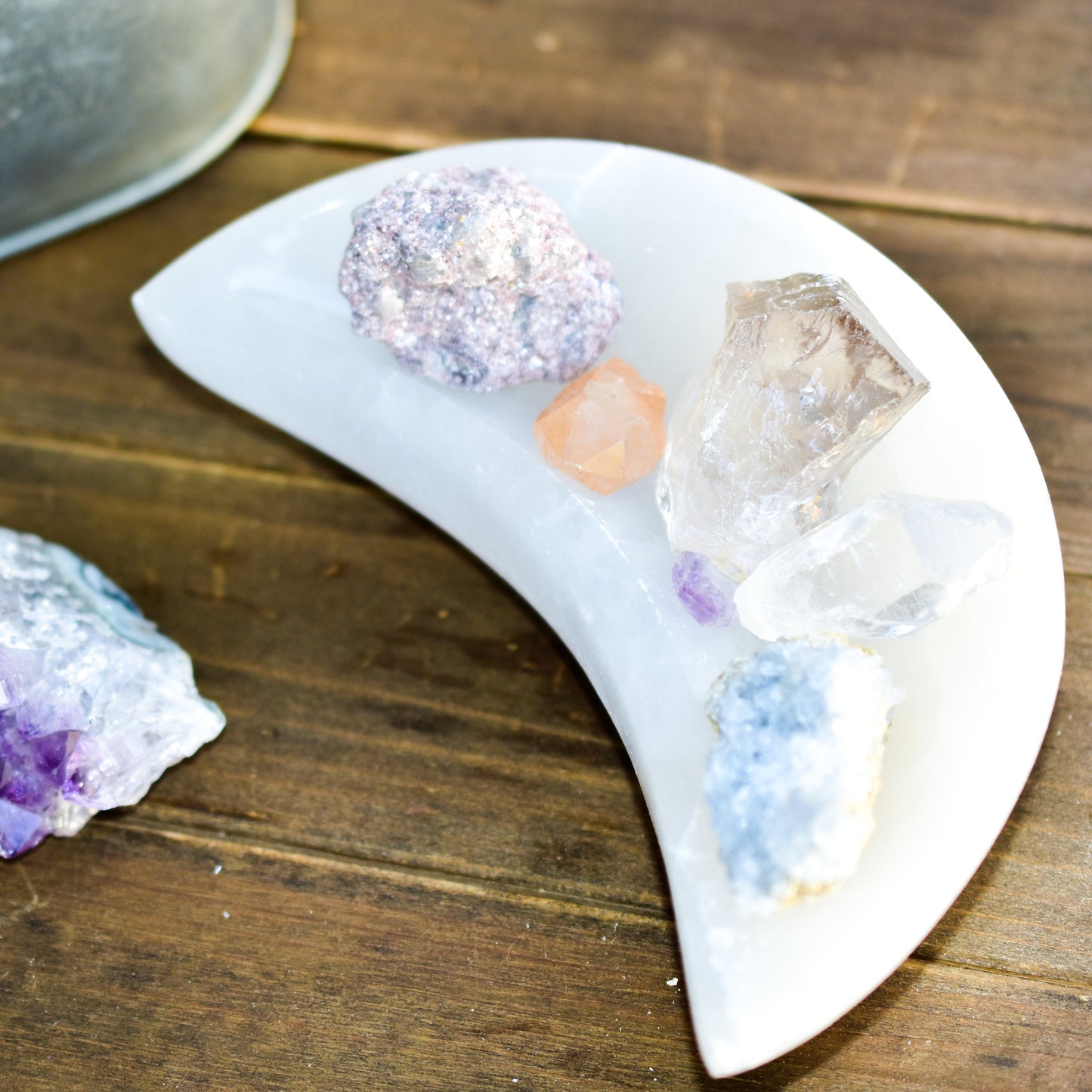 Selenite Moon Bowls