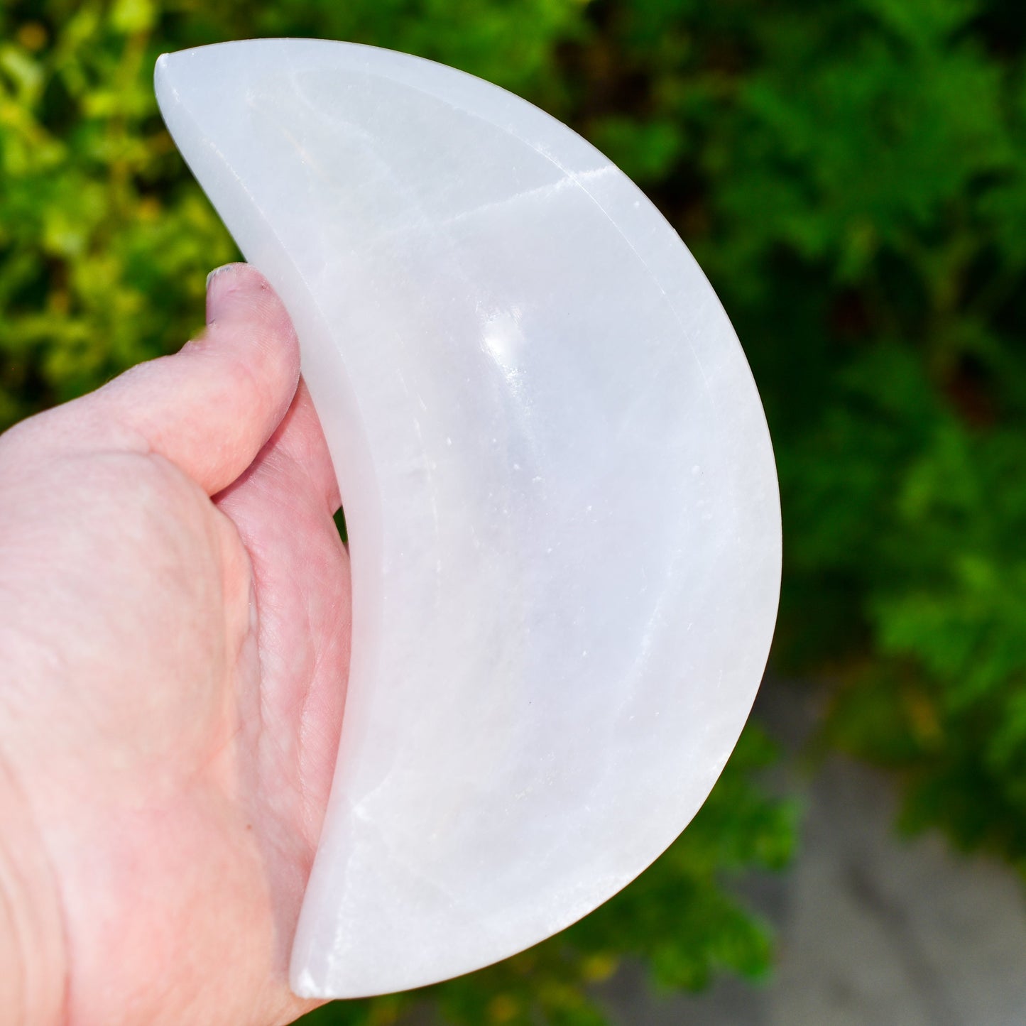 Selenite Moon Bowls