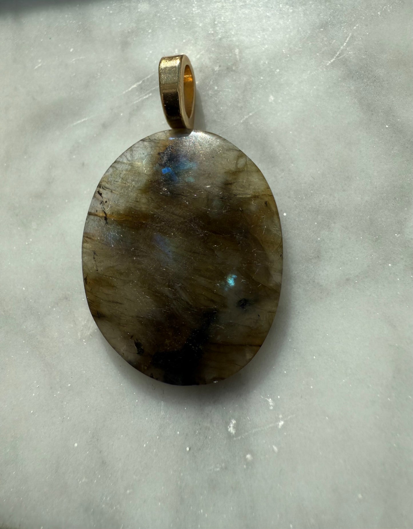 Mystic Ascension Labradorite Cabochon Pendant