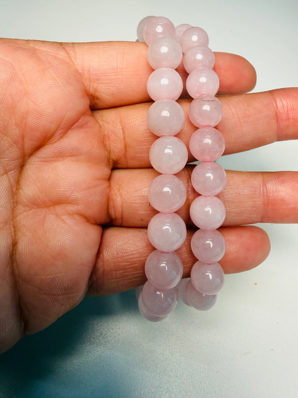 Pink Bracelet, Real Crystals Rose Quartz