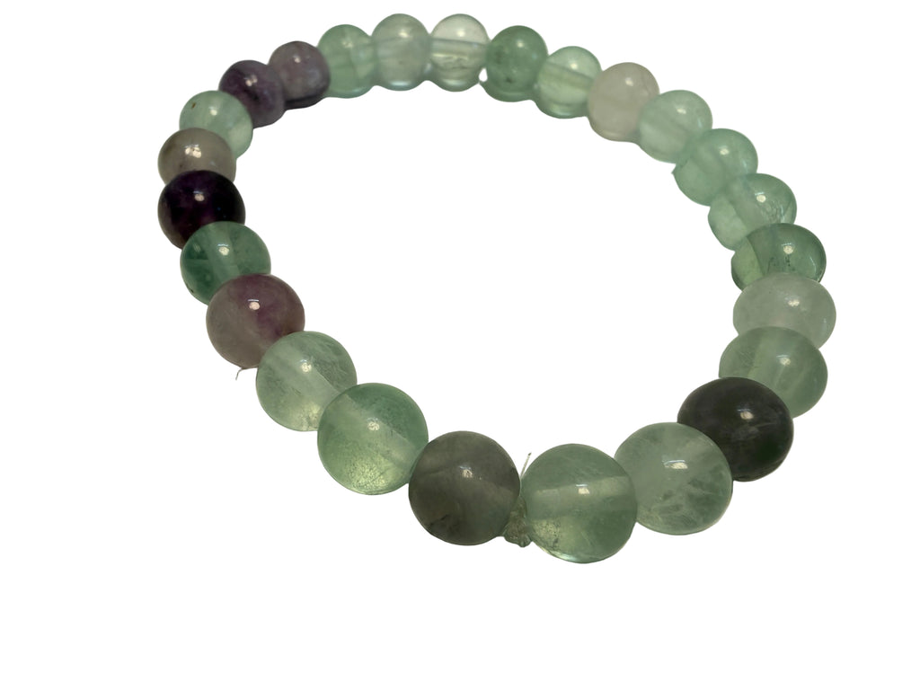 Mint Green & Purple Fluorite Bracelet
