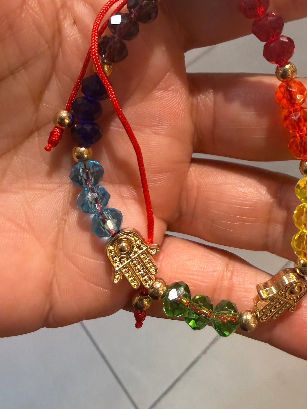 Hamsa Bracelet with Gold Hand