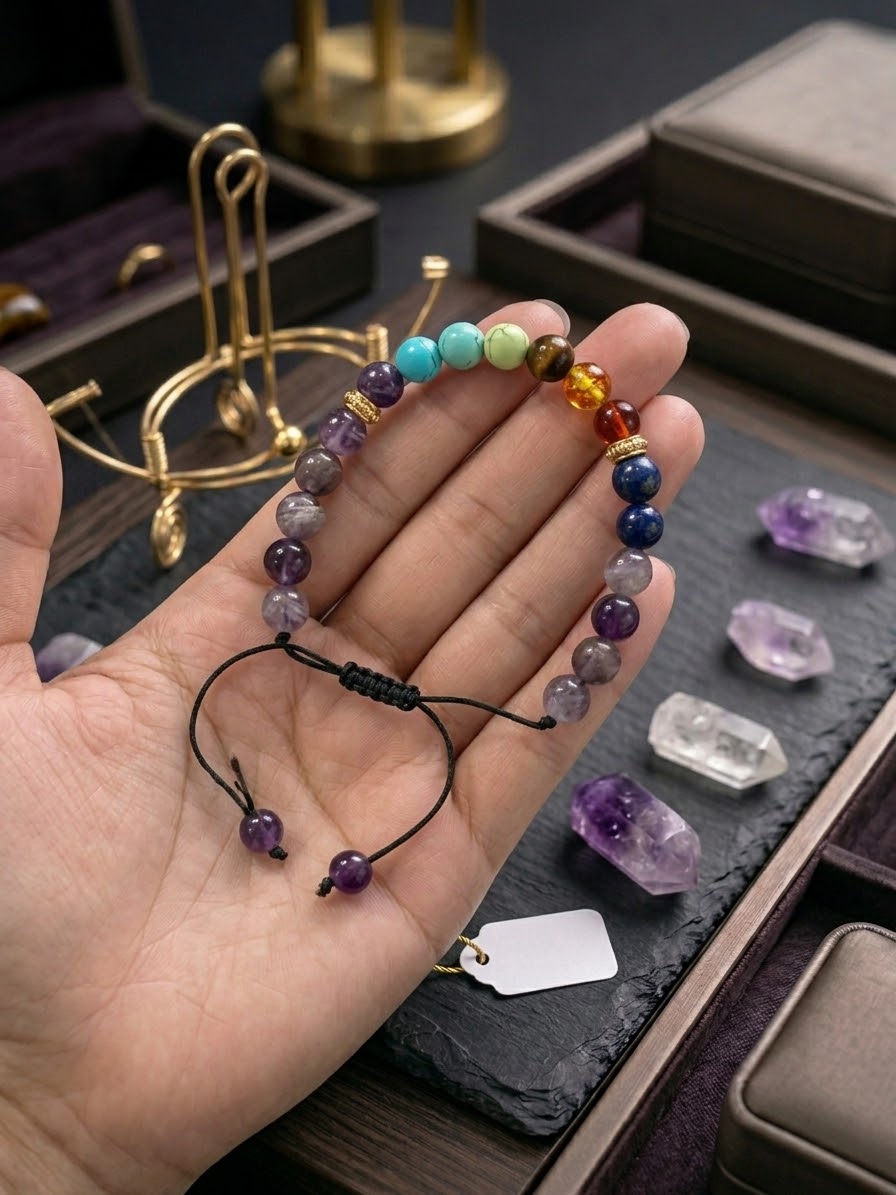 Multi Color Adjustable Crystal Bracelet