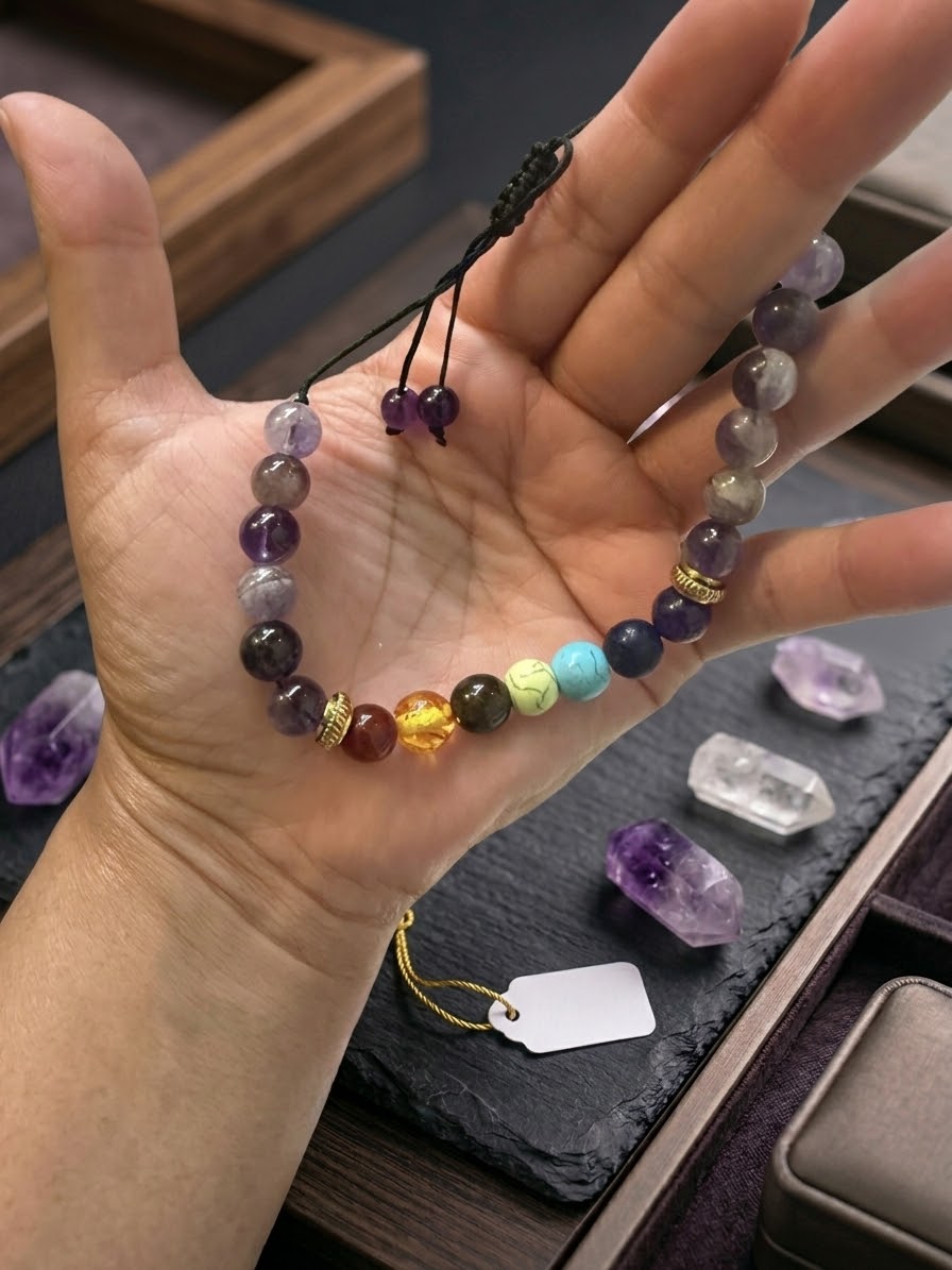 Multi Color Adjustable Crystal Bracelet