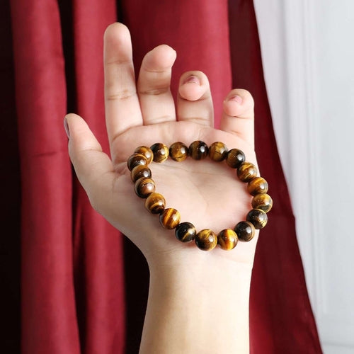 Tiger Eye Round Beads Bracelet