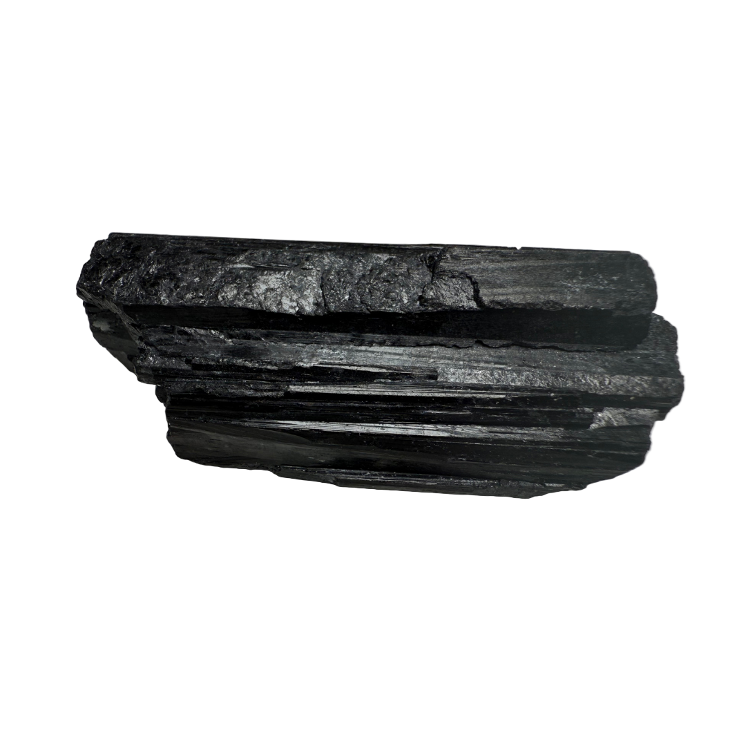 Black Tourmaline on white background