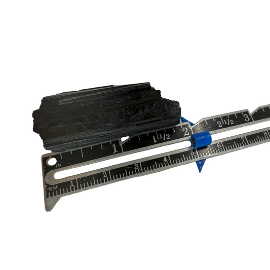 Black tourmaline with 2inches ruler