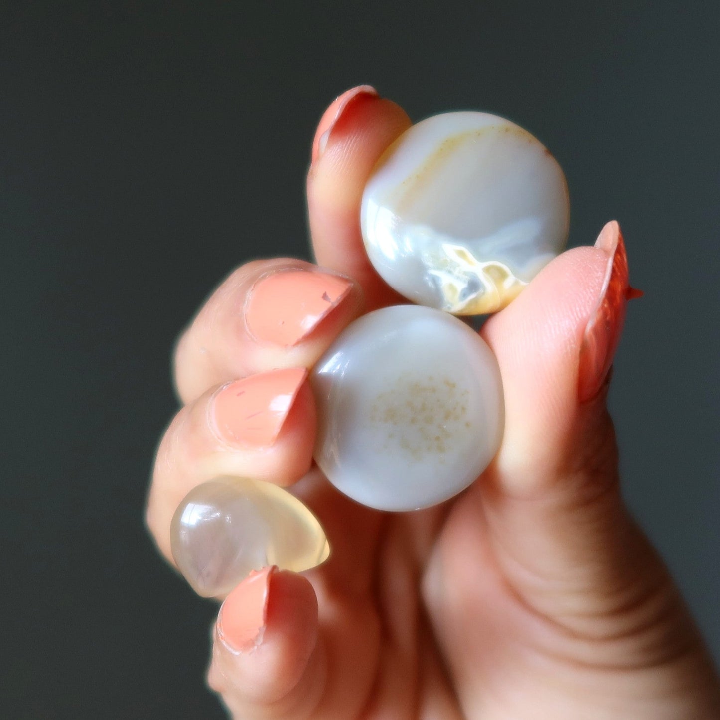 Agate Grid Crystal Bundle Brilliant Cabochon Set of 15