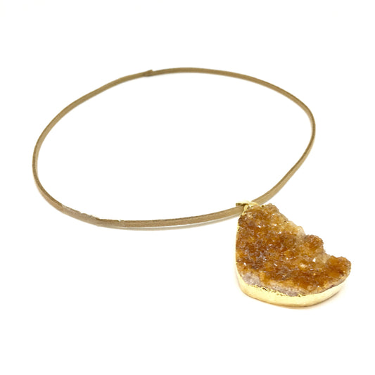 citrine crystal pendant