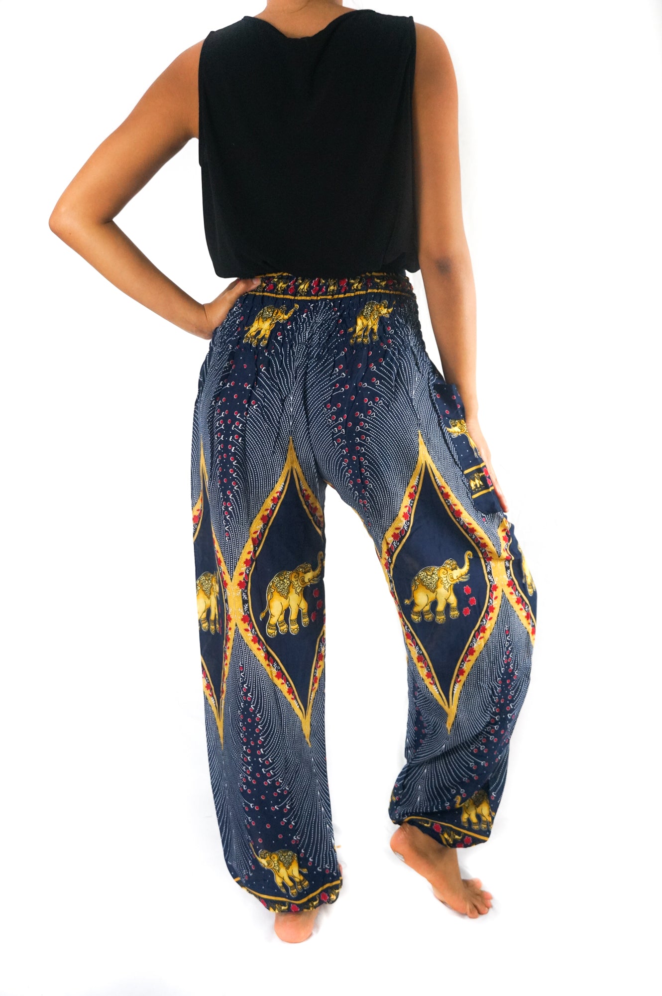 Blue Elephant Boho Pants