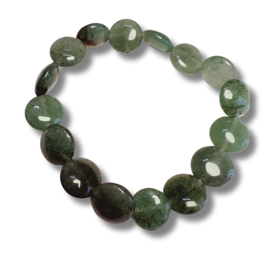 Mystic Ascension Green Aventurine Beaded Elastic Stretch Bracelet