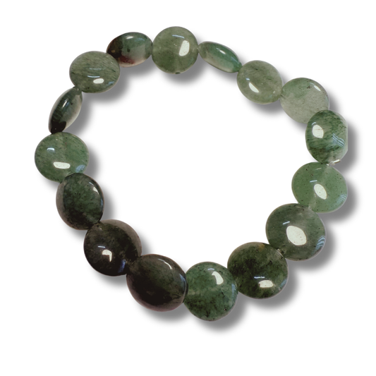 Mystic Ascension Green Aventurine Beaded Elastic Stretch Bracelet