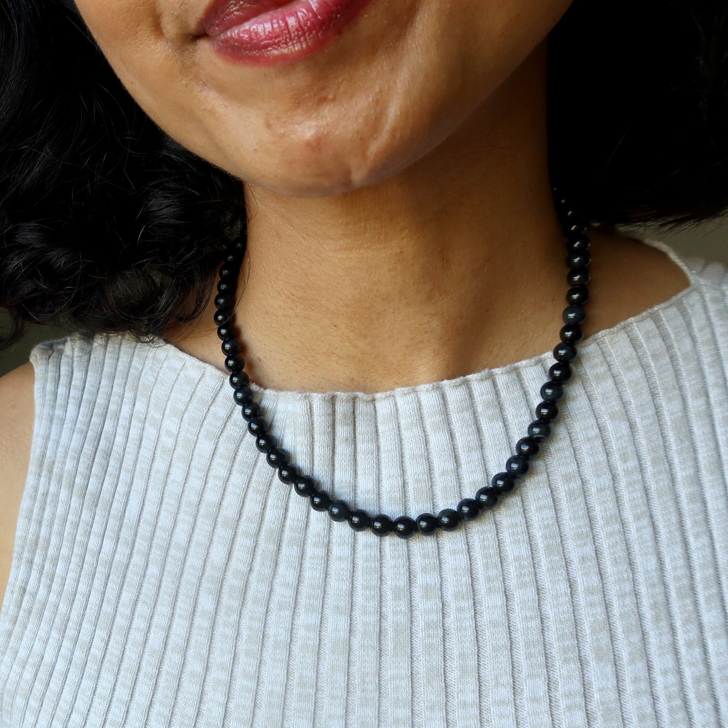 Hawks Eye Necklace Fly High Beaded Gemstone