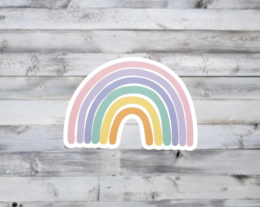 Vibrant Pastel Rainbow Vinyl Sticker