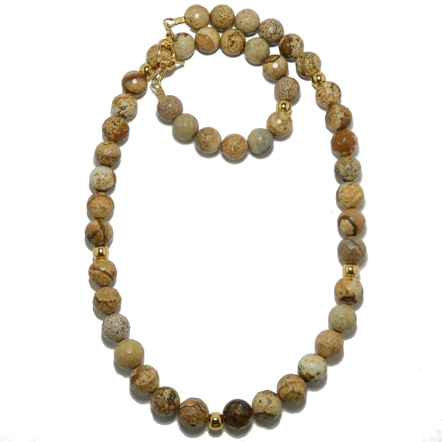 Landscape Jasper Necklace Faceted World Wonder
