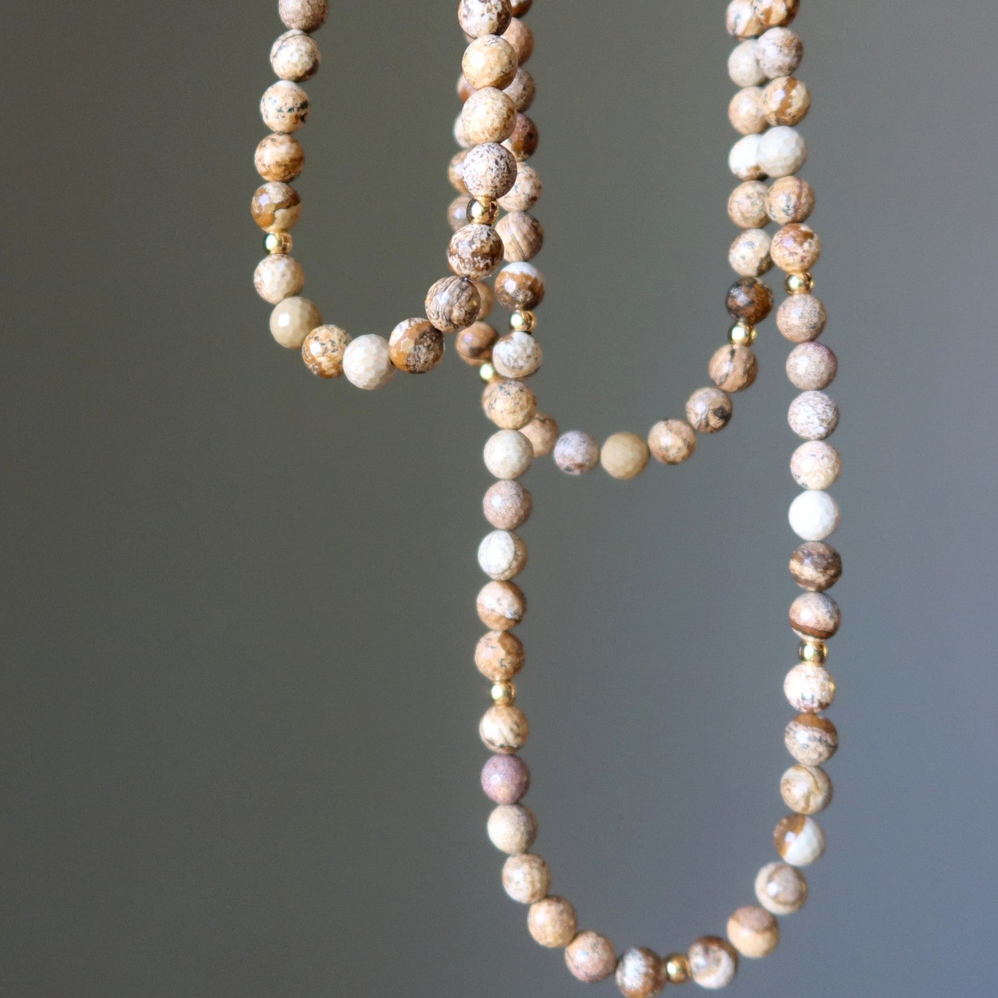 Landscape Jasper Necklace Faceted World Wonder