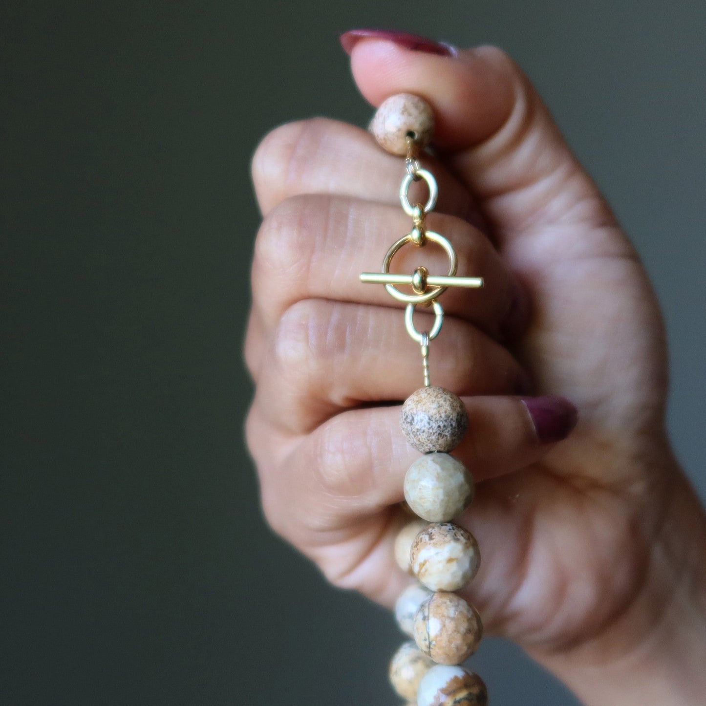 Landscape Jasper Necklace Faceted World Wonder