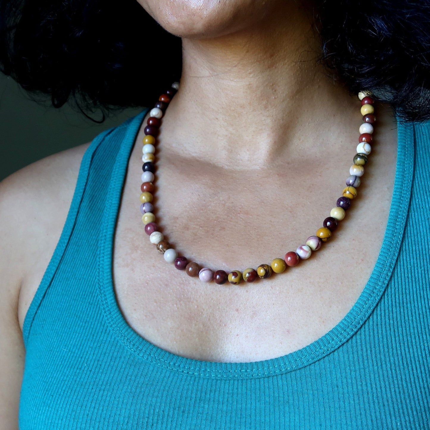 Mookaite Jasper Necklace Colorful Crystal Carnival