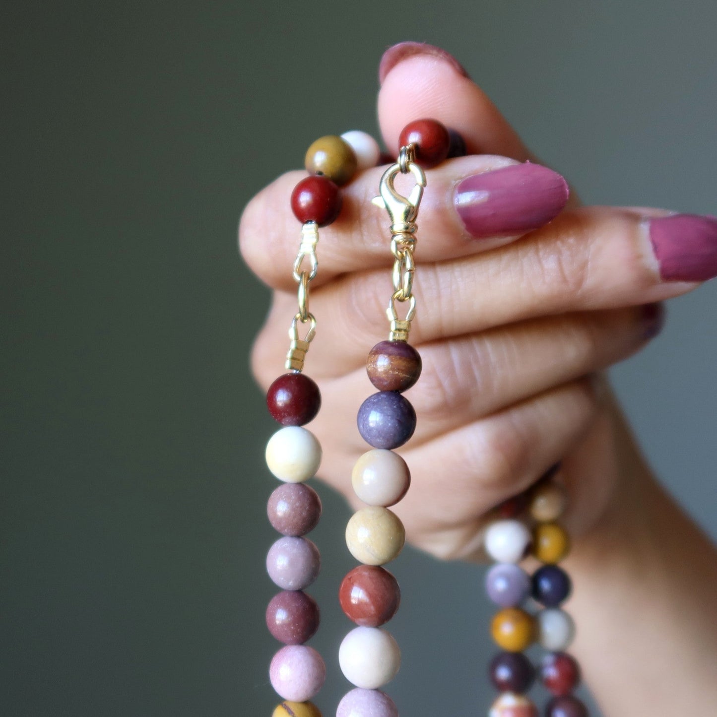 Mookaite Jasper Necklace Colorful Crystal Carnival