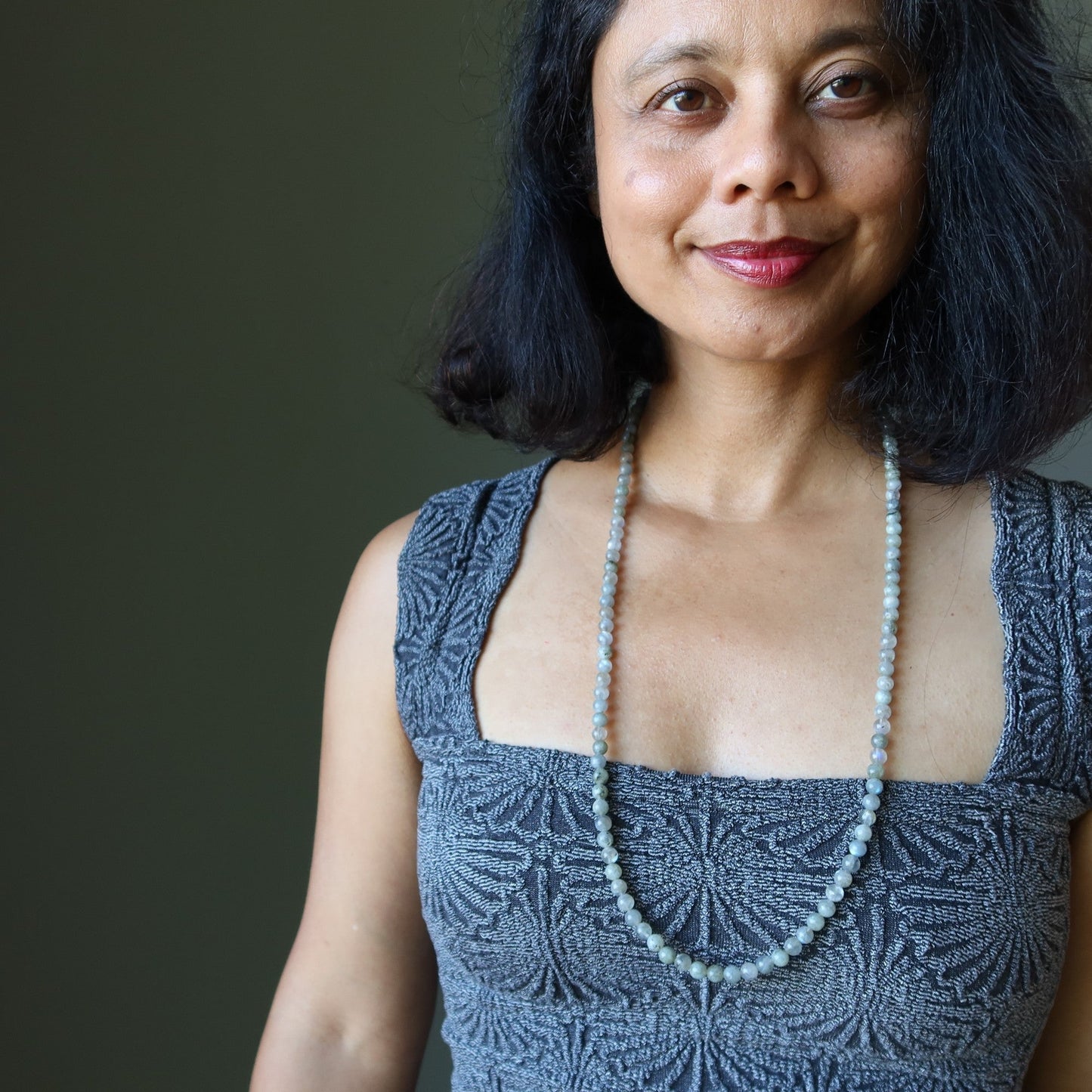 Labradorite Necklace Rainbow God Zeus Lightning