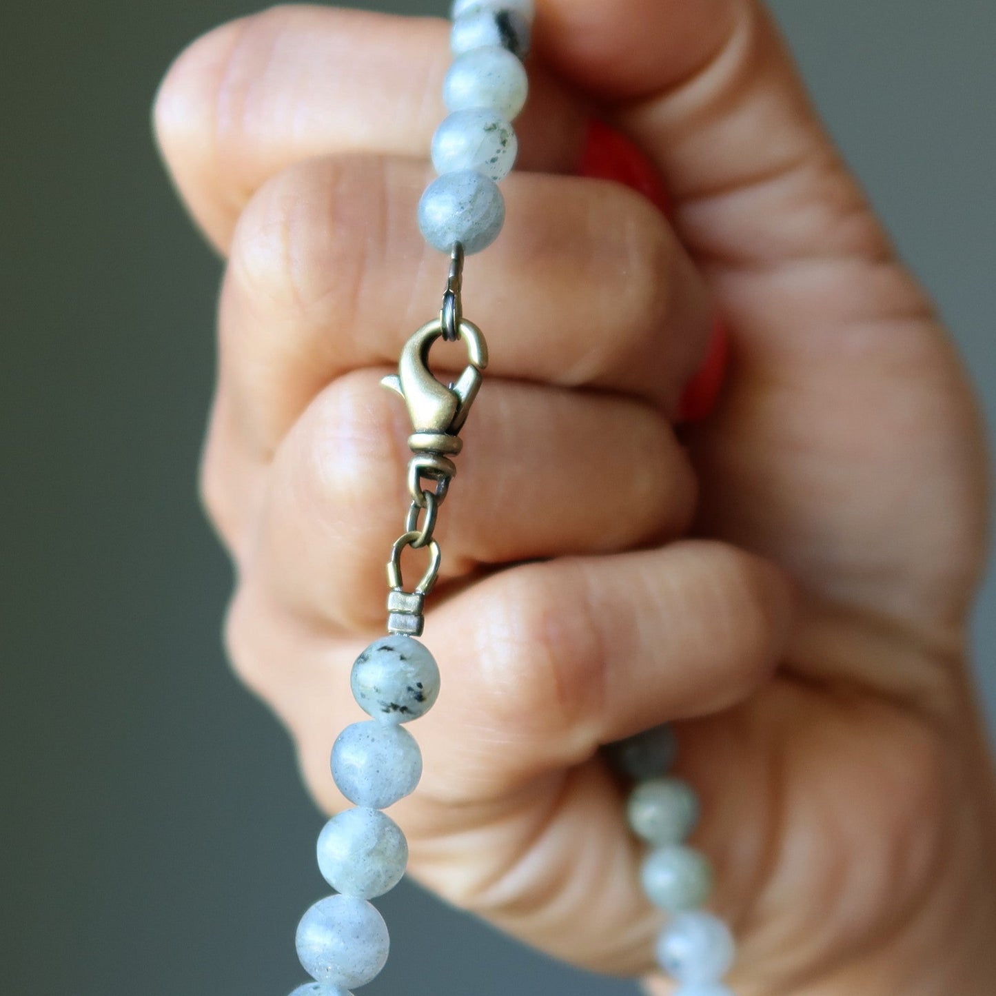 Labradorite Necklace Rainbow God Zeus Lightning