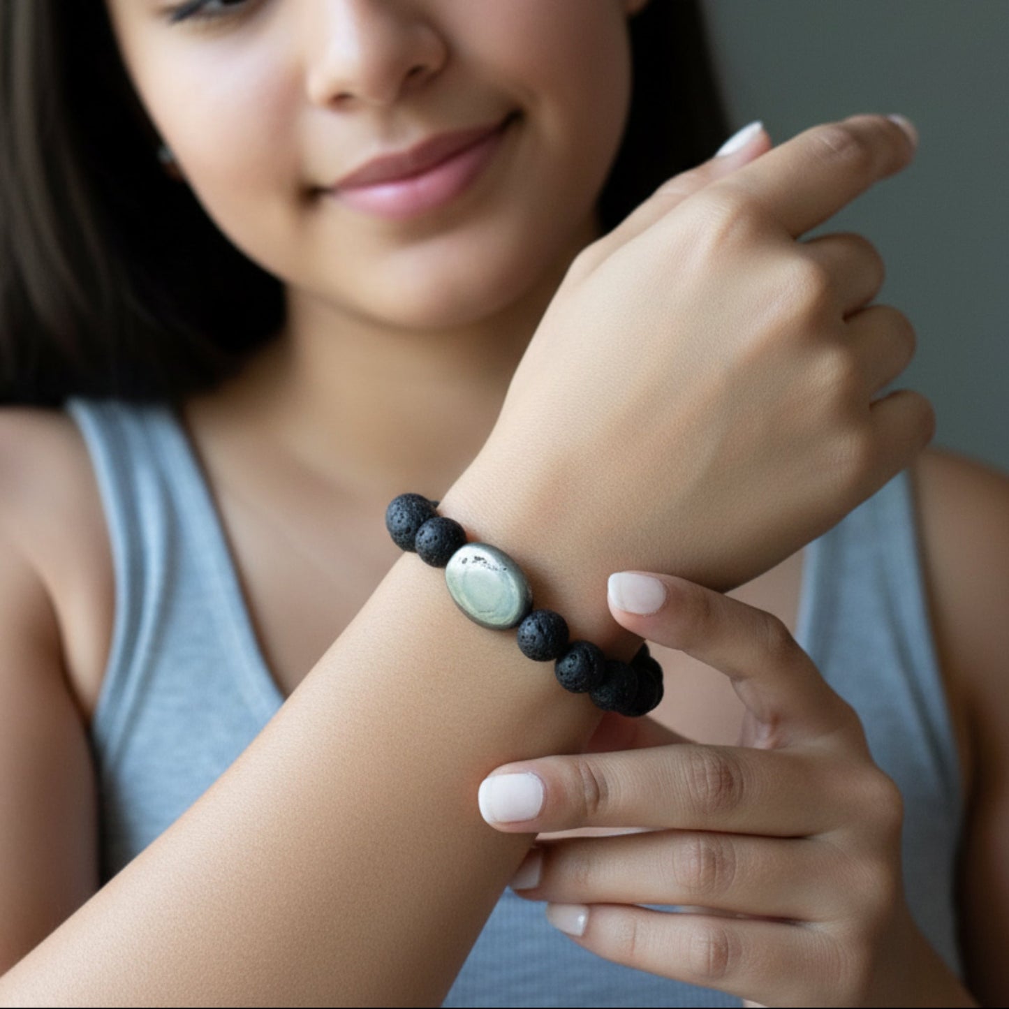 Lava stone anxiety relief bracelet