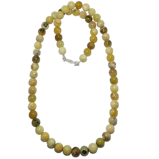 Opal Necklace Bright Yellow Beaded Confidence