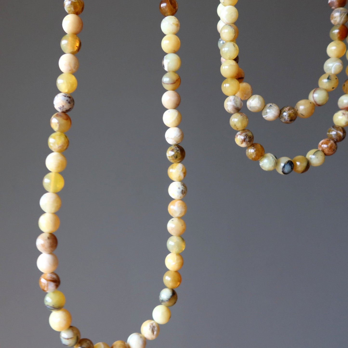 Opal Necklace Bright Yellow Beaded Confidence