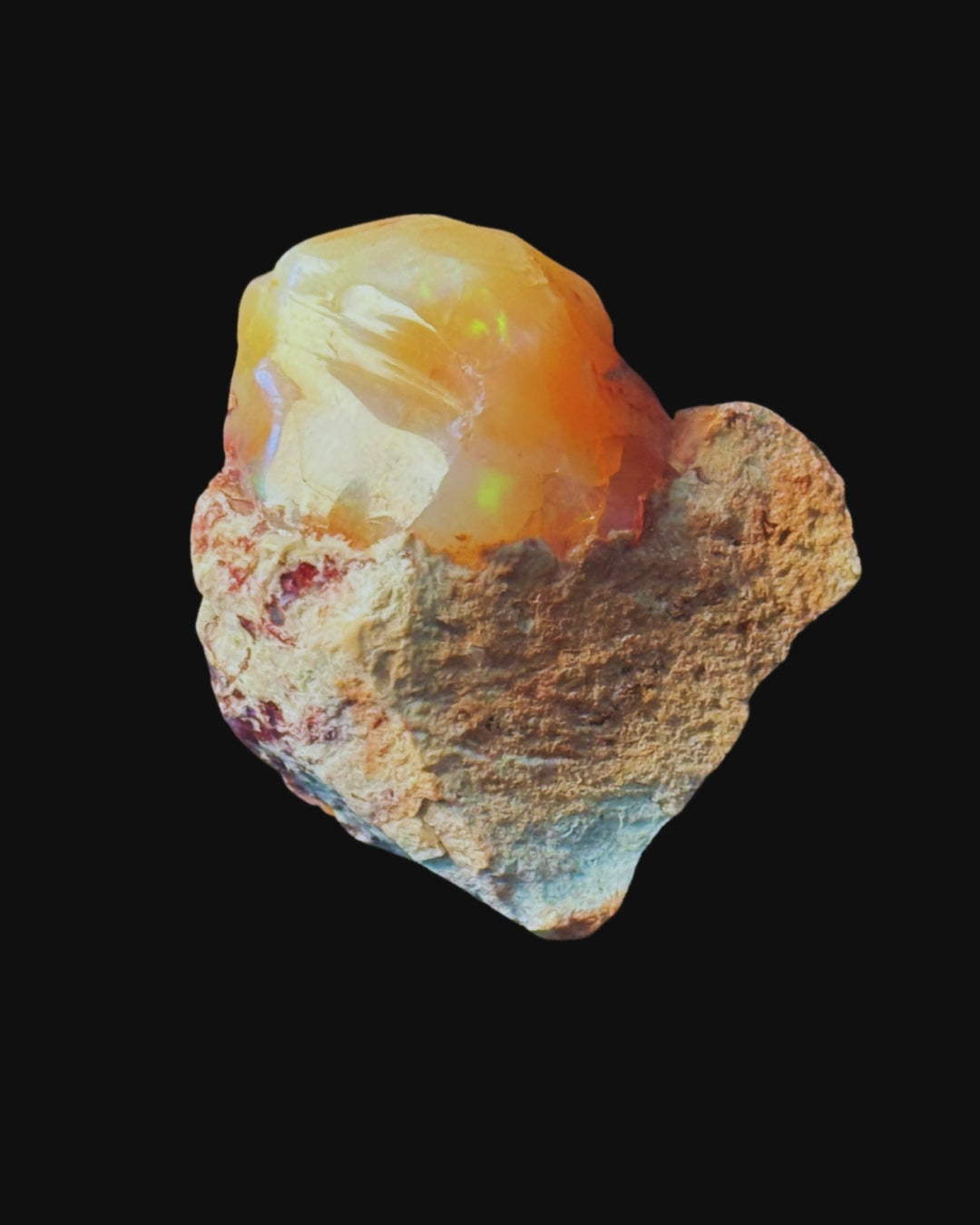 MYSTIC ASCENSION MEXICAN FIRE OPAL SPECIMEN